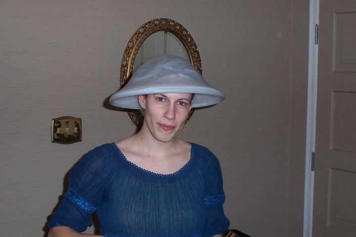 christmas.jpg - Heather playing with her lamp.