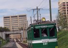 100 1454  The historic tram that travels from Downtown to Whyte Ave across the High Level bridge.  All part of an Edmonton summer  (Edmonton, Alberta, Canada)